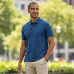 Men's Blue Van Heusen Polo Shirt Size XLT